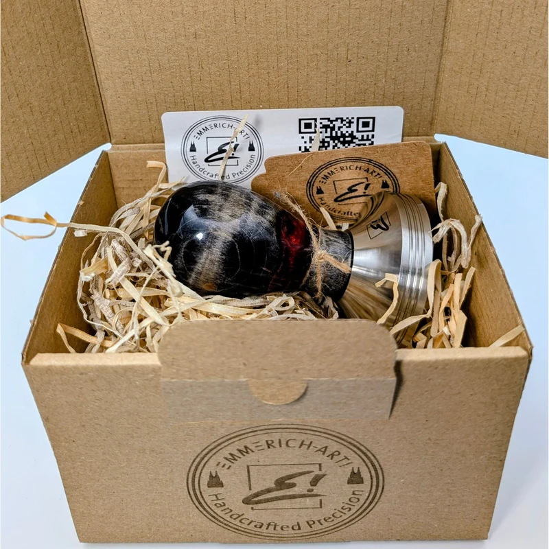 Epoxy Elegance Tamper #22 – Dunkles Holz & Rauchrot