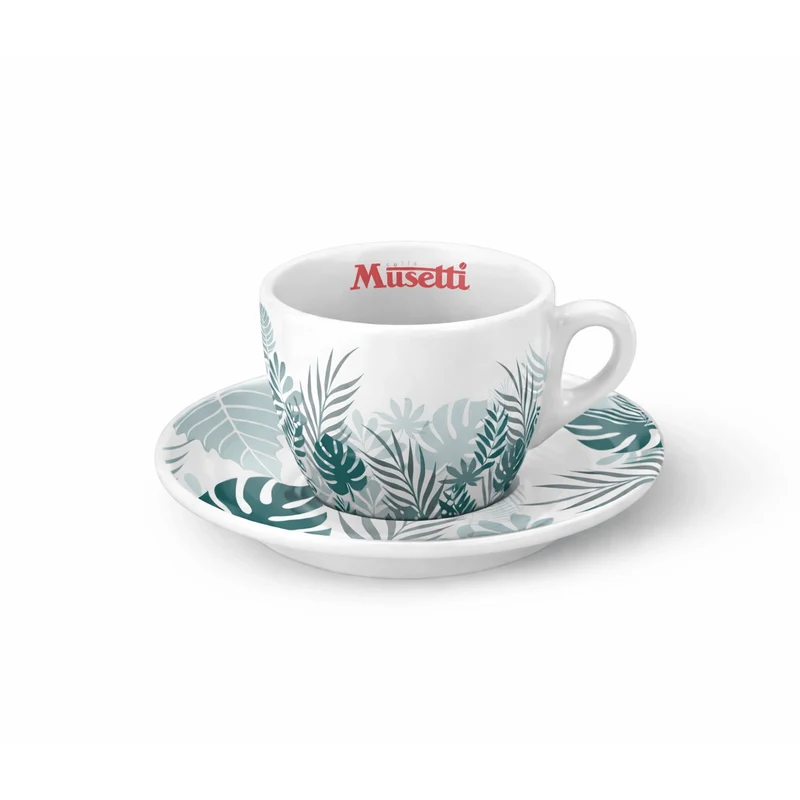 Set 6 Tazzine da Caffè Musetti con Piattini - Rainforest