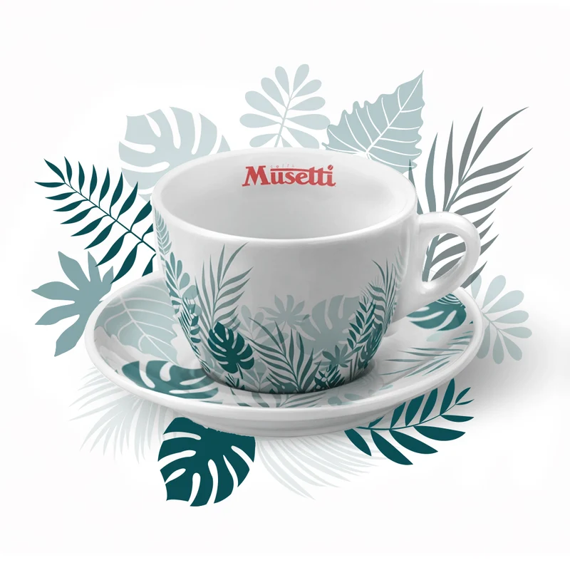 Set 6 Tazze Cappuccino Musetti con Piattini - Rainforest