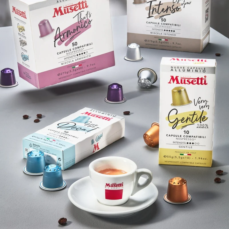 Kit Assaggio Capsule di caffè in alluminio Musetti compatibili Nespresso* - 40 Capsule