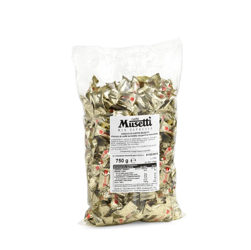 Chicco di caffè ricoperto di cioccolato Musetti - 750gr