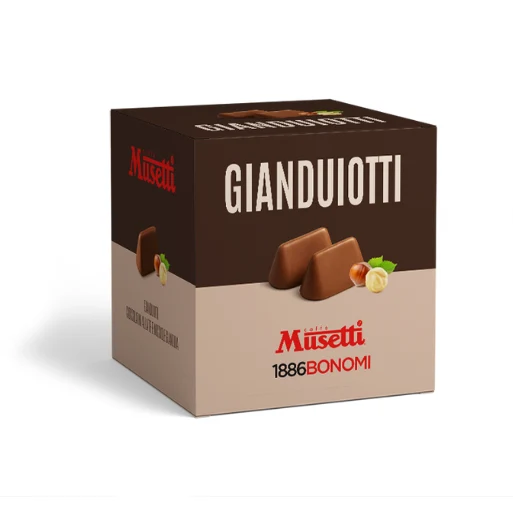 Gianduiotti Musetti, Box da 100 – Cioccolatini al Latte e Nocciole Gianduia