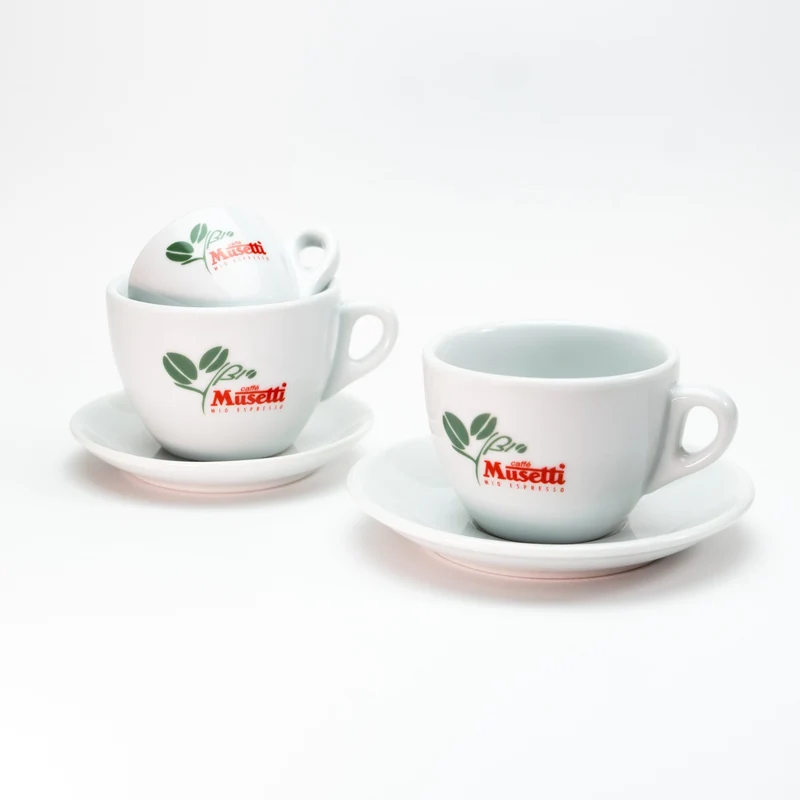 Set di 6 tazze da cappuccino Musetti con Piattini - Bio