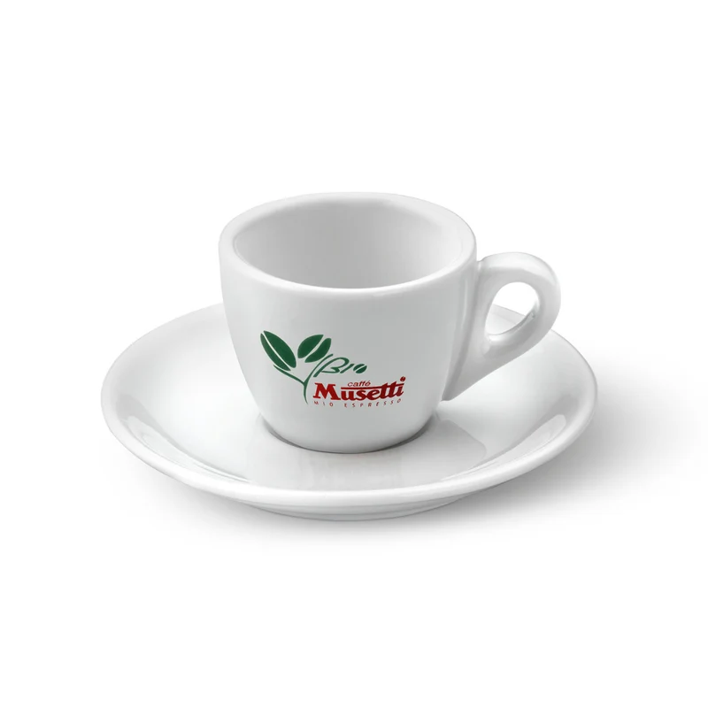 Set di 6 tazzine da caffè Musetti con piattini - Bio