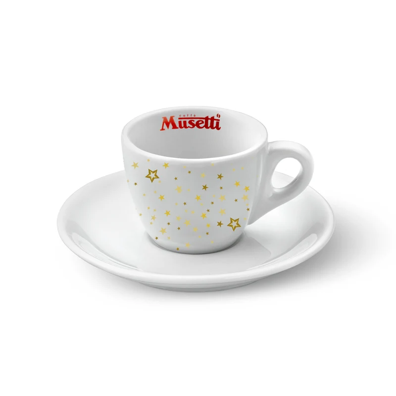 Set di 6 tazzine da caffè Musetti con piattini - Stars