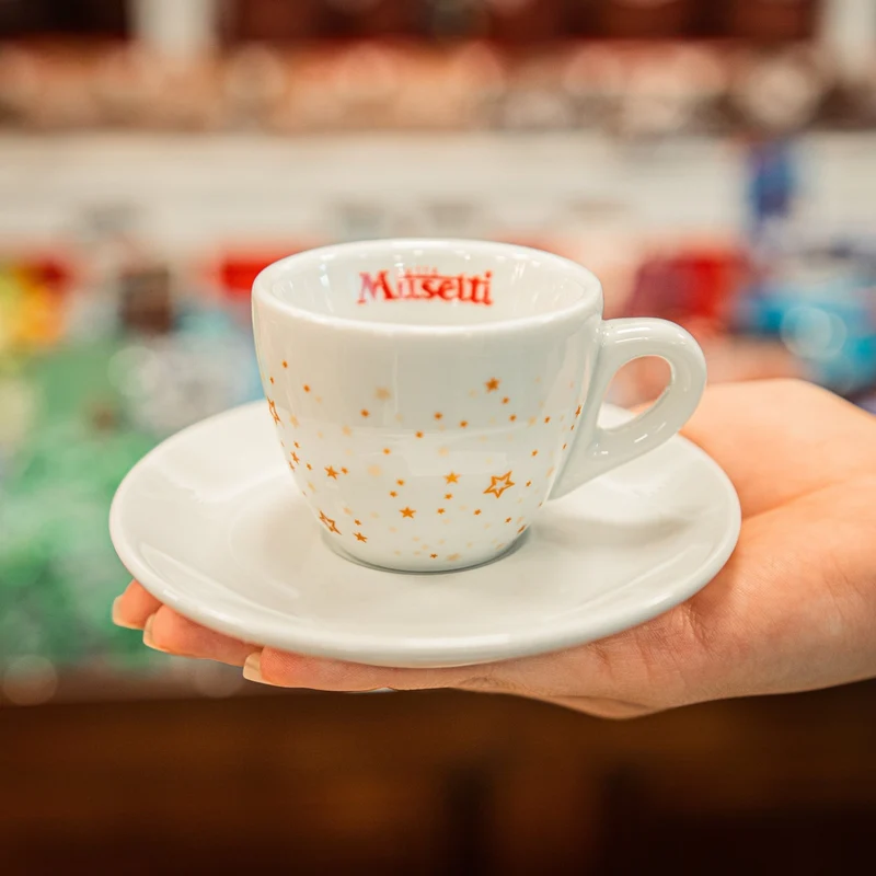 Set di 6 tazzine da caffè Musetti con piattini - Stars