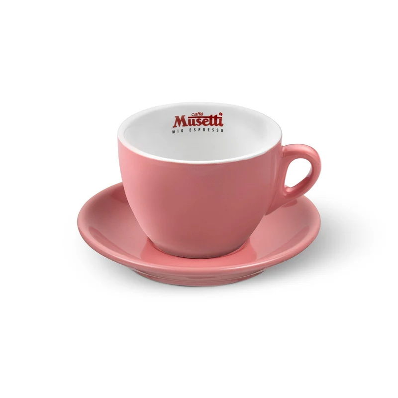 Set di 6 tazze da cappuccino Musetti con piattini - Rainbow