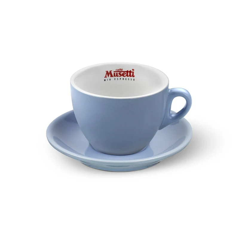 Set di 6 tazze da cappuccino Musetti con piattini - Rainbow