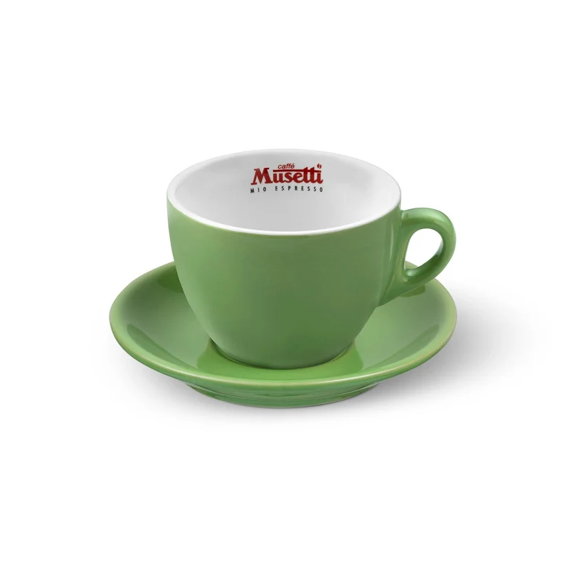 Set di 6 tazze da cappuccino Musetti con piattini - Rainbow