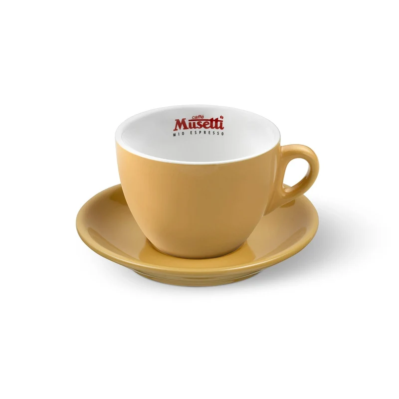 Set di 6 tazze da cappuccino Musetti con piattini - Rainbow