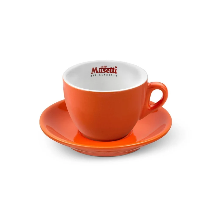 Set di 6 tazze da cappuccino Musetti con piattini - Rainbow