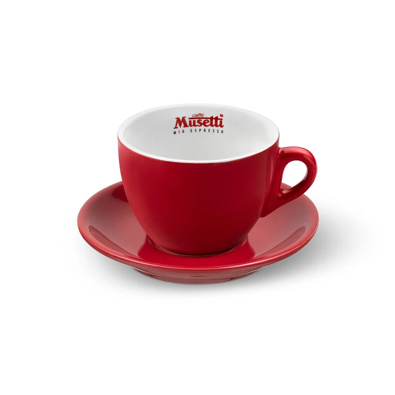 Set di 6 tazze da cappuccino Musetti con piattini - Rainbow