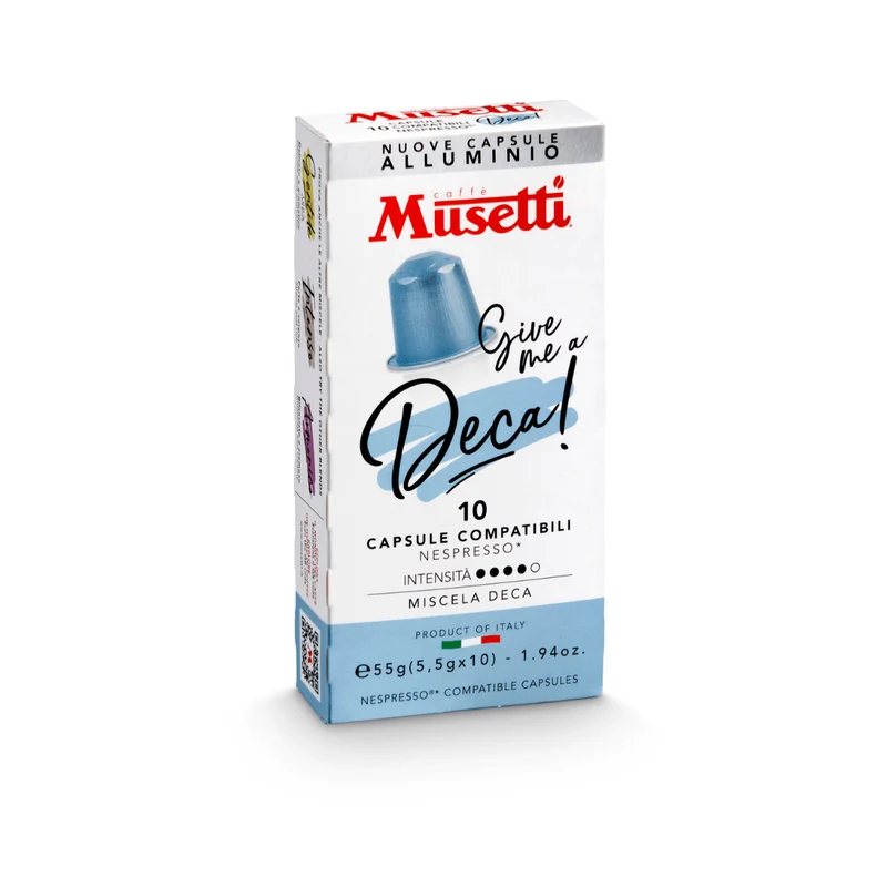 Capsule di caffè in Alluminio Musetti Compatibili Nespresso* - miscela Deca