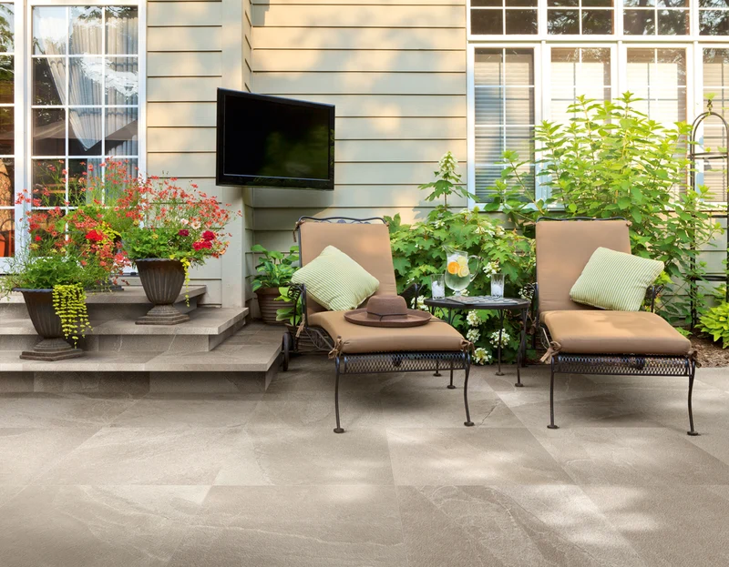 Schnittmuster Terrassenplatte X-Rock beige 60×60 cm