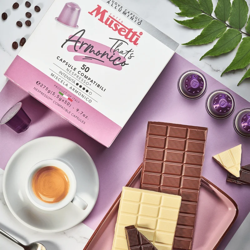 Capsule di caffè in Alluminio Musetti Compatibili Nespresso* - miscela Armonico
