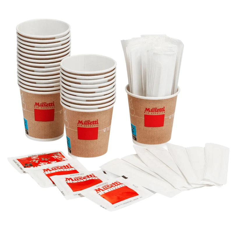 Kit 150 bicchierini, zucchero, palettine Musetti