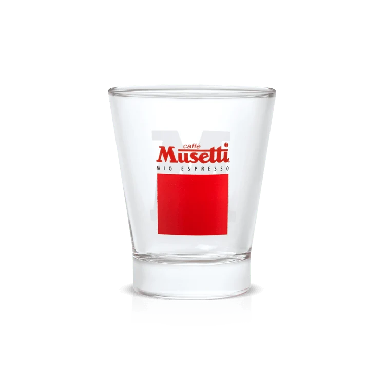 6 bicchierini vetro Coffee Break con logo Musetti