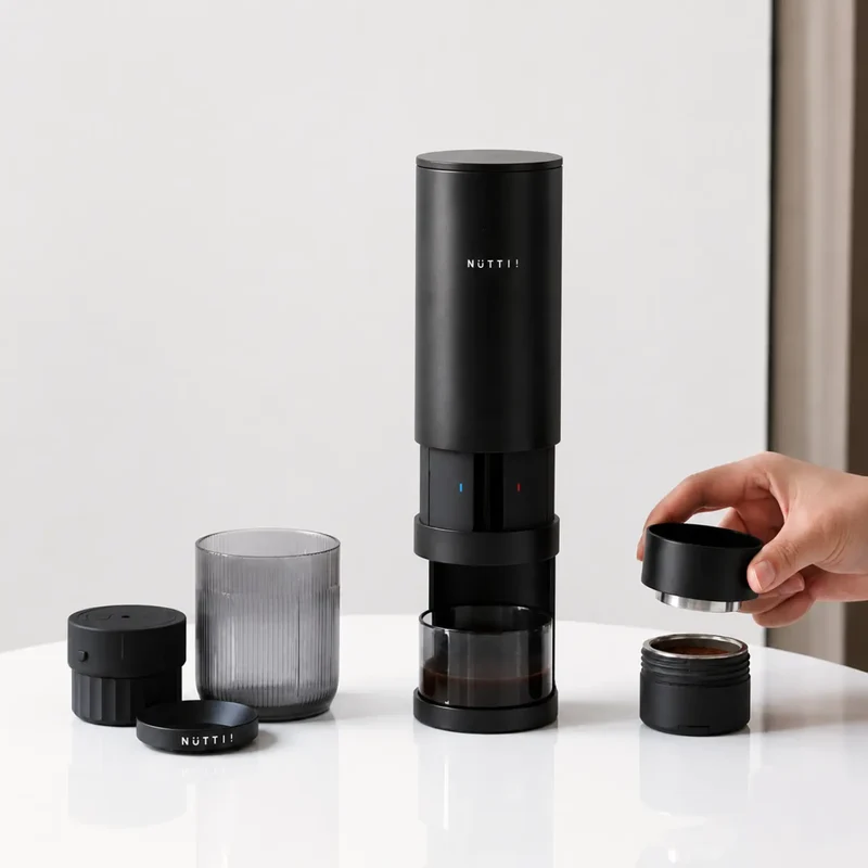 TIMEMORE × NÜTTI Portable Elektrische Espressomaschine mit OLED-Display & 7500 mAh Akku