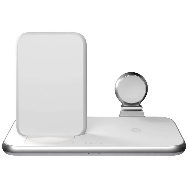 B-Ware Zens Aluminium Series 4 in 1 Stand Watch 45W Ladegerät Netzteil 2x 10W Qi weiß