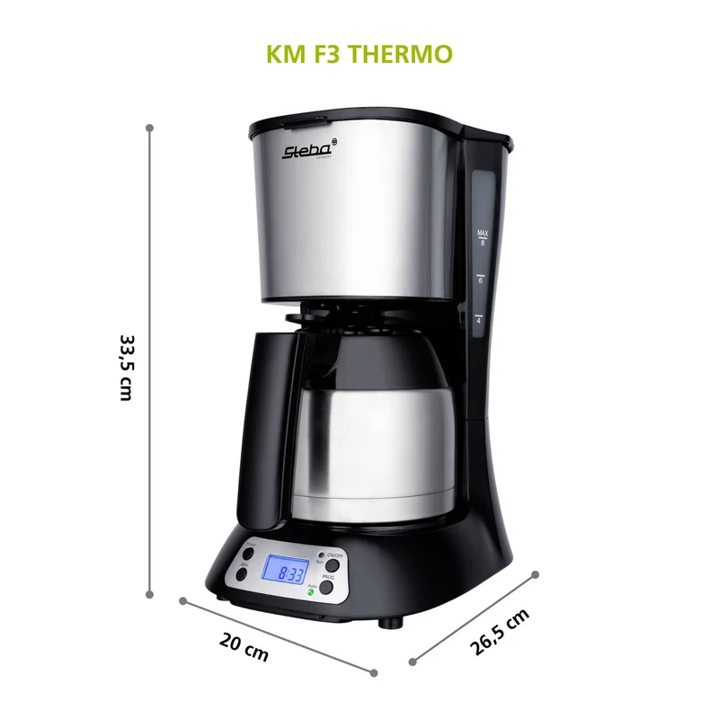 D-Ware Steba Filterkaffeemaschine Kaffeeautomat Thermo Edelstahl 1 Liter DEFEKTWARE