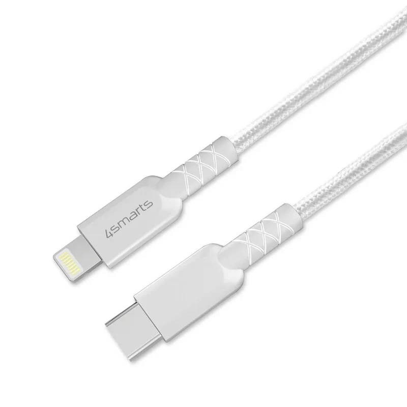 B-Ware 4smarts Schnelllade-Set Ladegerät 20W Apple Kabel 1,5m iPhone Ladekabel weiß
