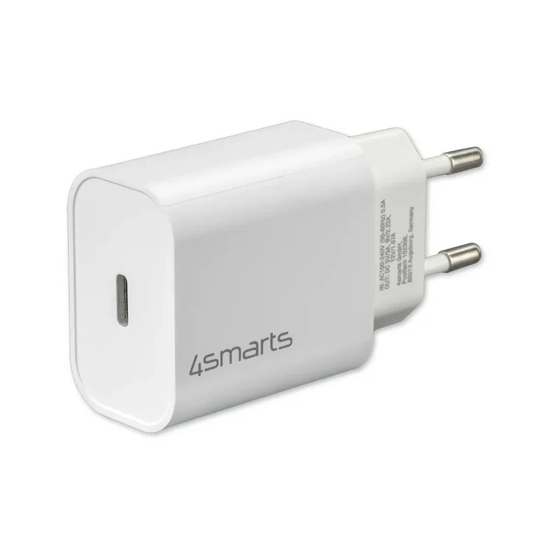 B-Ware 4smarts Schnelllade-Set Ladegerät 20W Apple Kabel 1,5m iPhone Ladekabel weiß