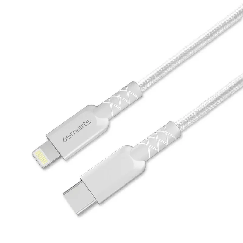 B-Ware 4smarts Schnelllade-Set Ladegerät 20W Apple Kabel 1,5m iPhone Ladekabel weiß