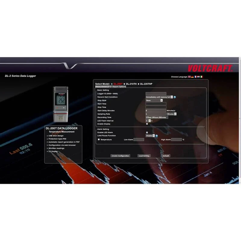 D-Ware Voltcraft DL-220THP Multifunktioneller Datenlogger -30 bis +60 °C PDF DEFEKTWARE