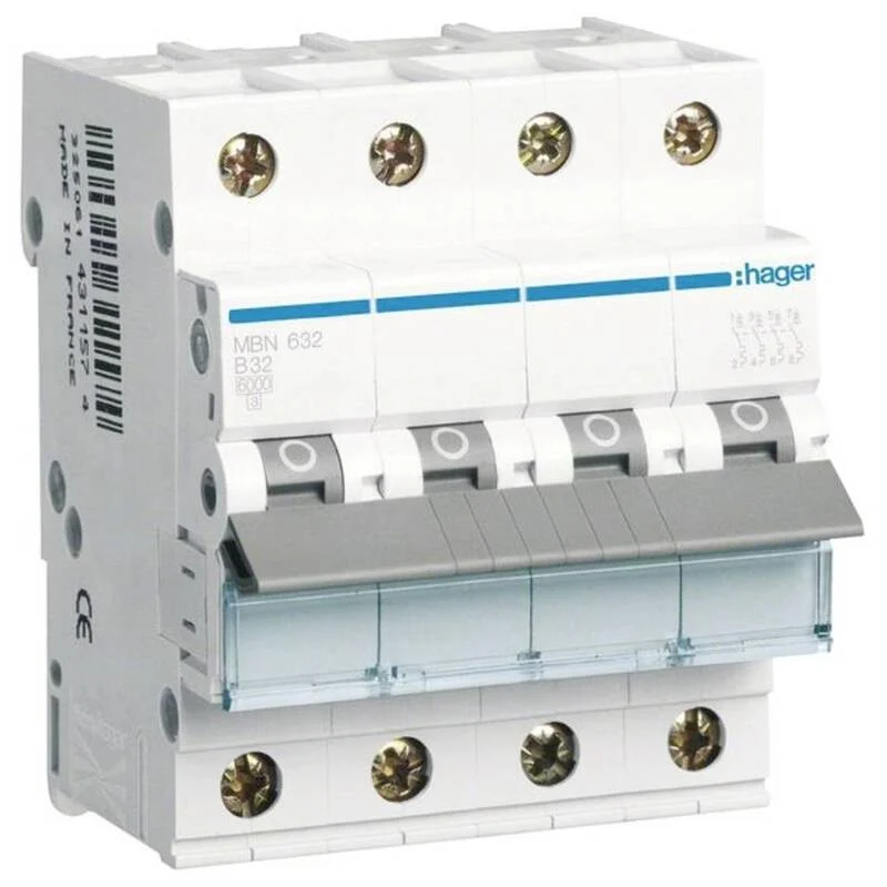 B-Ware Hager MBN632 Leitungsschutzschalter Schutzschalter 4polig 32 A 400 V
