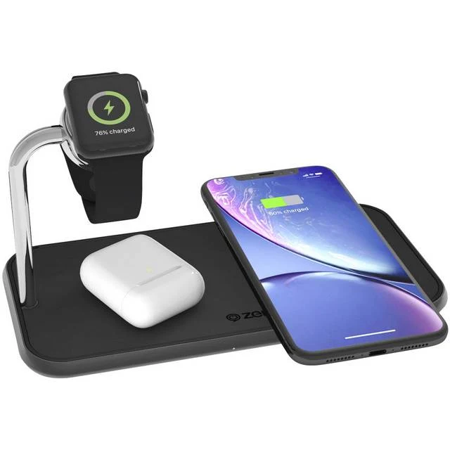 B-Ware ZENS Induktions-Ladegerät 2000 mA Dual qi Apple-Watch ZEDC05B Schwarz