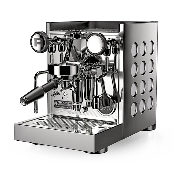 B-Ware Rocket Espressomaschine Appartamento TCA 1,8l Edelstahl 1200W Chrom Weiß 35,8cm
