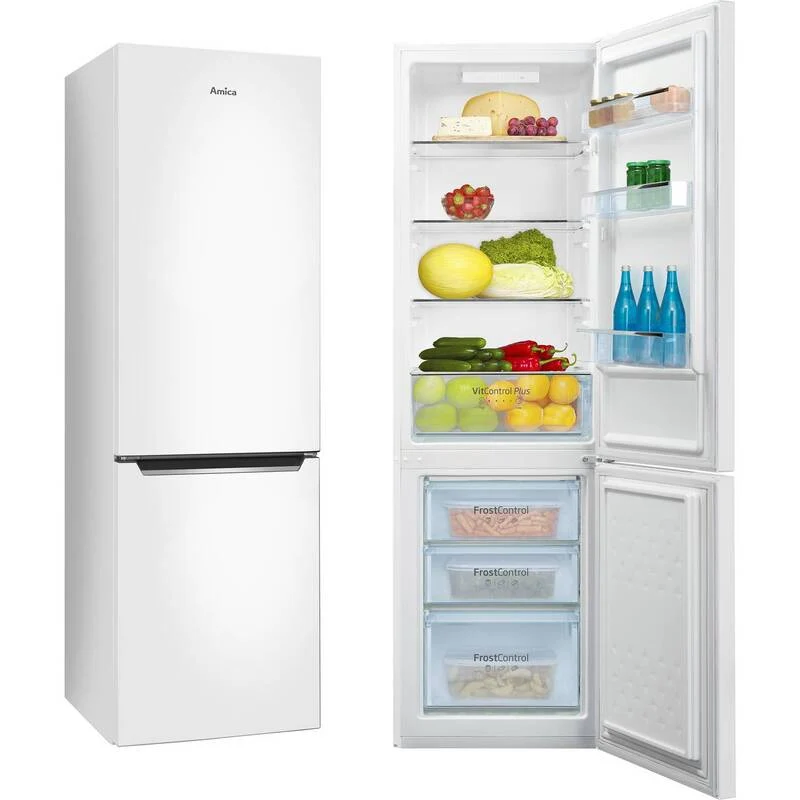B-Ware Amica Kühl-Gefrier-Kombination Kühlschrank 262 l Weiß KGCL 387150 W SIEHE TEXT