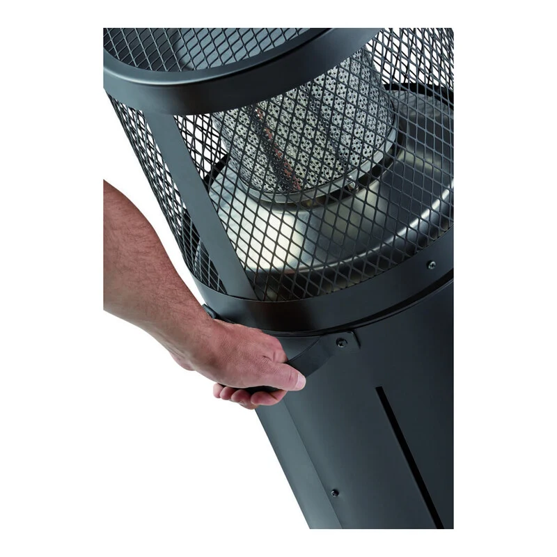 B-Ware Enders Terrassenheizer Heizstrahler Polo 2.0 Edelstahl schwarz 3-6kW mobil 115cm