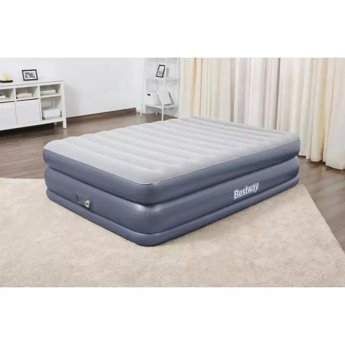 B-Ware BESTWAY Luftmatratze Tritech Queen Gästebett 203x152x51cm mit Pumpe robust PVC