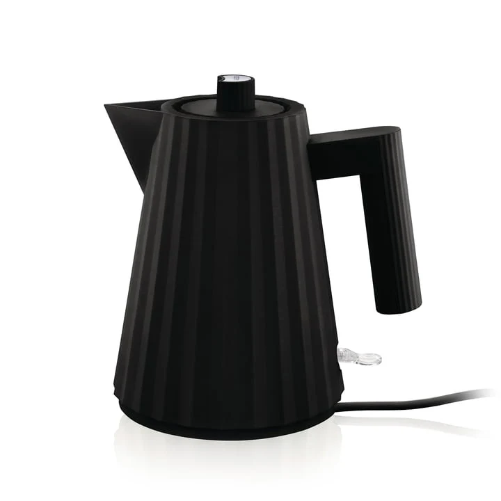 B-Ware Alessi Plissé Wasserkocher Teekocher Elektrisch 1L Thermoplatisch Harz Schwarz