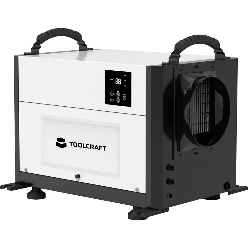 B-Ware TOOLCRAFT Luftentfeuchter Entfeuchter Industrie TC50 Grau LCD Display tragbar