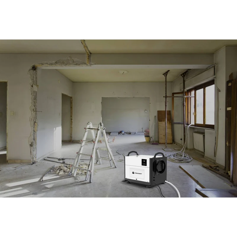 B-Ware TOOLCRAFT Luftentfeuchter Entfeuchter Industrie TC50 Grau LCD Display tragbar