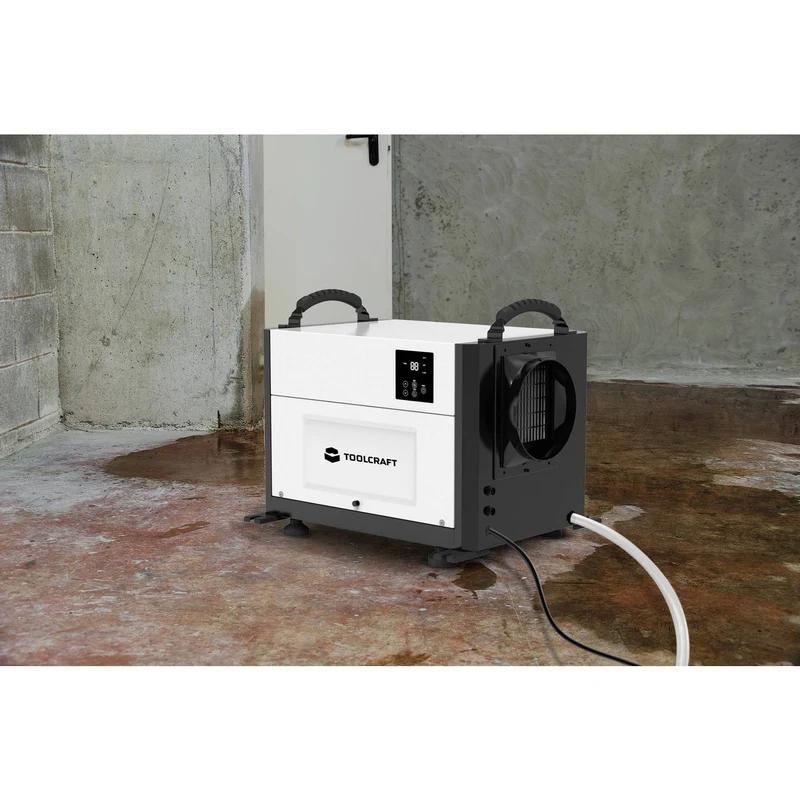 B-Ware TOOLCRAFT Luftentfeuchter Entfeuchter Industrie TC50 Grau LCD Display tragbar