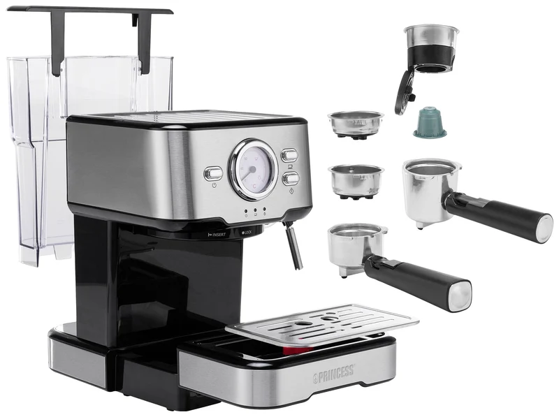 B-Ware Princess 249415 Kapselmaschine Milchaufschäumdüse Tassenwärmer