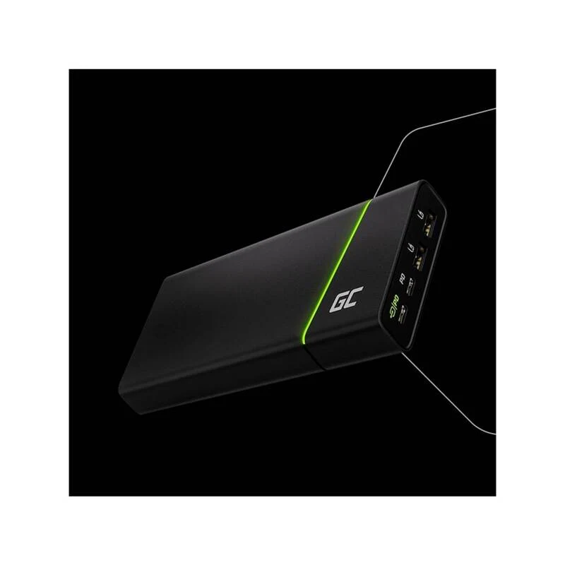 B-Ware Green Cell Powerbank 26800 mAh Quick Charge 3.0 USB PD LiPo Schwarz 4 Anschlüsse