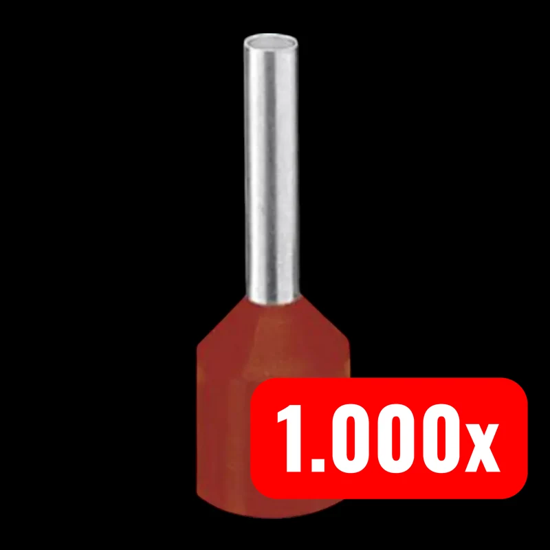 10x B-Ware Phoenix Contact Aderendhülse Endhülse 10mm² Teilisoliert Rot Standard 1000 STÜCK