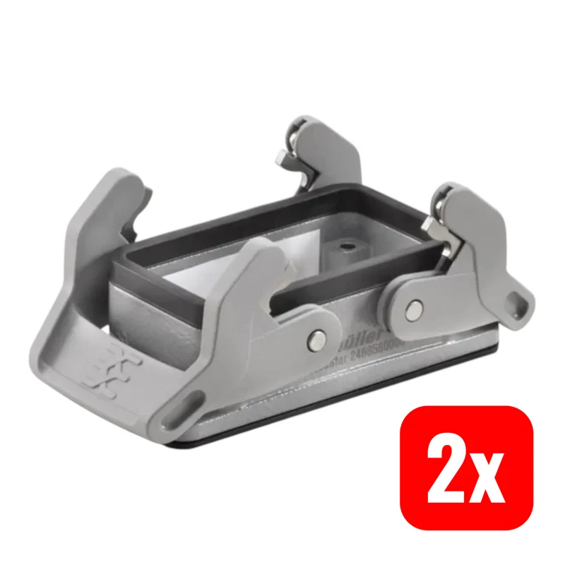 2x B-Ware Weidmüller Anbaugehäuse Gehäuse RockStar HDC 16B ABU-N grau 2 STÜCK