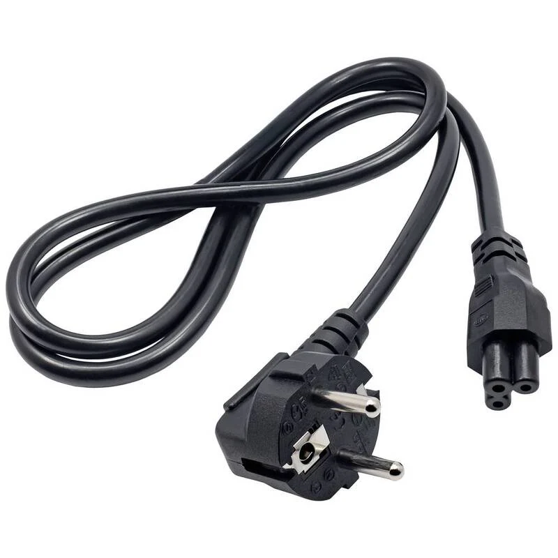 256x B-Ware Akyga Stromkabel Adapter Netzteil Kabel Schwarz Kleeblatt C5 1 m 256 STÜCK
