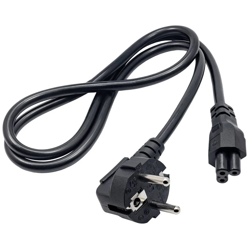 10x B-Ware Akyga Stromkabel Adapter Netzteil Stromleitung Schwarz Kleeblatt C5 1 m 10 STÜCK