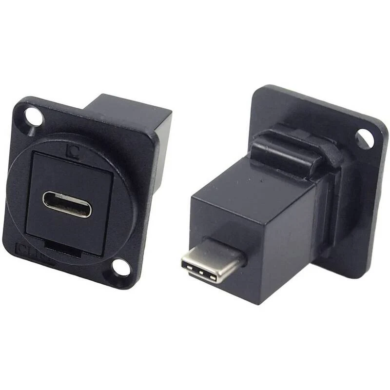 B-Ware Cliff Adapter Buchse XLR USB-C Adapter Einbau Schwarz Kunststoff RoHS 4 Stück