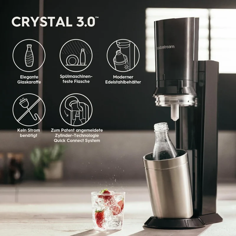 D-Ware SodaStream Wassersprudler Trinkwassersprudler Crystal 3.0 titan DEFEKTWARE979