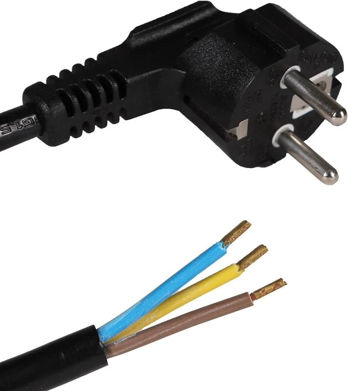 B-Ware H4L Anschlussleitung Stromkabel Netzkabel Schukostecker schwarz 1,5 m 48 STÜCK
