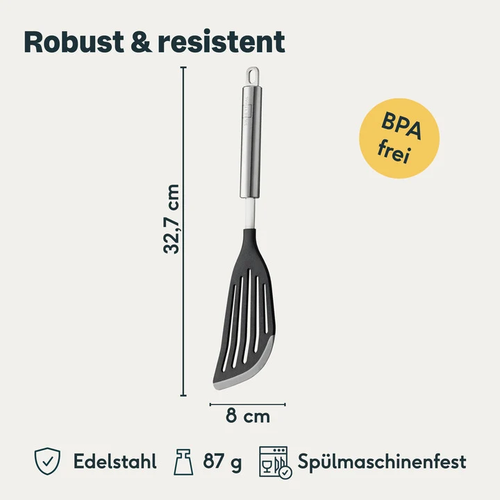 B-Ware SILBERTHAL Fischwender Pfannenwender Edelstahl spülmaschinenfest 3 STÜCK