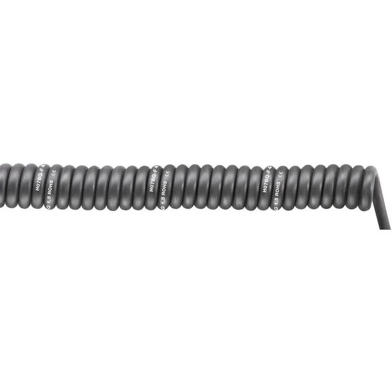 B-Ware LAPP Spiralkabel 2000mm 6000mm SPIRAL H07BQ-F Kabel Schwarz Polyurethan 3G 1.5mm