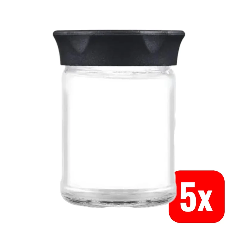 B-Ware SILBERTHAL Ersatzglas Behälter Glas Kaffeemühle Ersatzteil für Tee 5 STÜCK